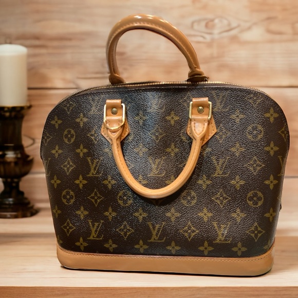 Louis Vuitton Handbags - Vintage Louis Vuitton Monogram “Alma” Handbag Width 11x Base 6.5 x H 9” …